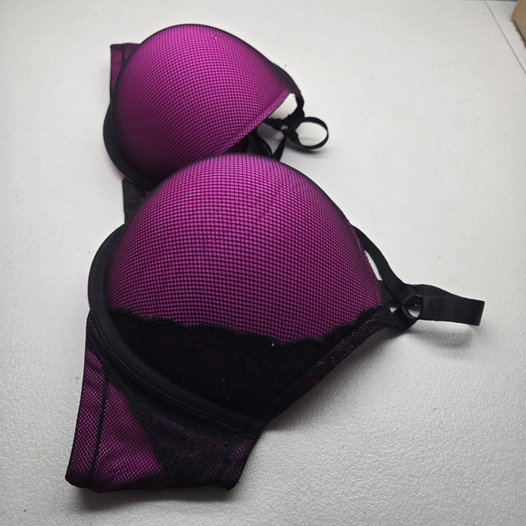 Torrid Women Bra 44D Magenta Push Up Underwired Lace Mesh Multiway - Picture 7 of 10